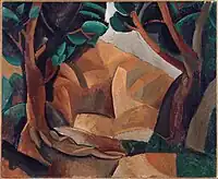 Pablo Picasso, 1908, Paysage aux deux figures (Landscape with Two Figures), oil on canvas, 60 x 73&nbsp;cm, Musée Picasso, Paris