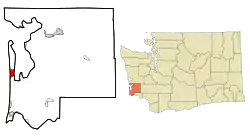 Location of Ocean Park, Washington