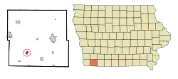 Location of Coin, Iowa