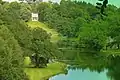 Image 20Painshill Park in Cobham has follies on natural, but landscaped slopes by part of the Mole disguised as ornamental lakes and the Great Cedar thought to be the largest Cedar of Lebanon in Europe.  In the mid-north of the county. (from Portal:Surrey/Selected pictures)