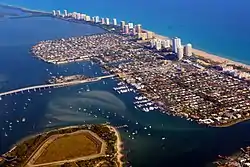Aerial view of Palm Beach Shores, Florida