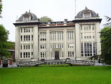 Former Institute of Physiology, venue of the Fifth Solvay Conference in 1927, now the Lycée Émile Jacqmain