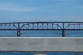 Parker deck-trussed span