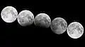 Sequence of lunar eclipse from Oria, Italy