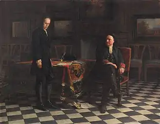Peter the Great Interrogating the Tsarevich Alexei Petrovich at Peterhof, 1871