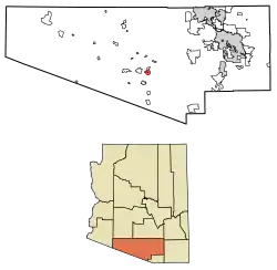 Location of Ali Molina in Pima County, Arizona.