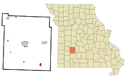 Location of Pleasant Hope, Missouri