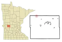 Location of Farwell, Minnesota