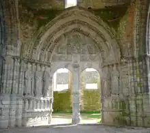 North portal of the Basilica, with tympanum illustrating the Last Judgment.