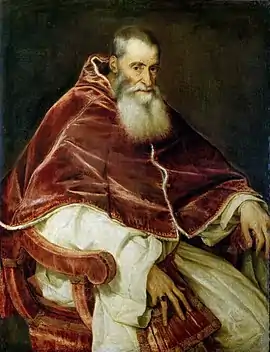 Portrait of Pope Paul III by Titian, c. 1543