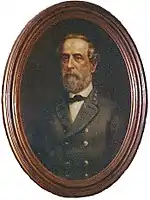 Robert E. Lee, circa 1865, oil painting, 68.6&nbsp;cm ×&nbsp;53.5&nbsp;cm (27.0&nbsp;in ×&nbsp;21.1&nbsp;in), Private collection