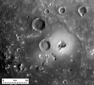 Map showing Agwo Facula and nearby Abeeso Facula