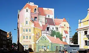 Tale Mural in Śródka, a revitalised historic neighbourhood.