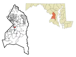 Location of District Heights, Maryland