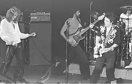 Prism playing at Whisky a Go Go in 1977. From left to right: Ron Tabak (vocals), Tom Lavin (bass), Lindsay Mitchell (guitar), Rocket Norton (drums).
