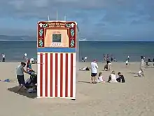 Punch and Judy on Weymouth Beach.