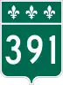 Route 391 marker
