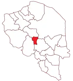 Location of Rabor County in&nbsp;Kerman&nbsp;province