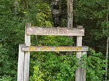 The Red Lake Reservation's welcome sign