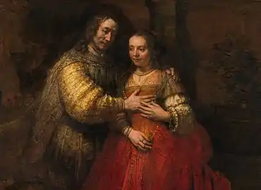 Rembrandt used carmine lake, made of cochineal, to paint the skirt of the bride in the painting known as The Jewish bride (1665–69).