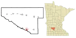 Location of Franklin, Minnesota