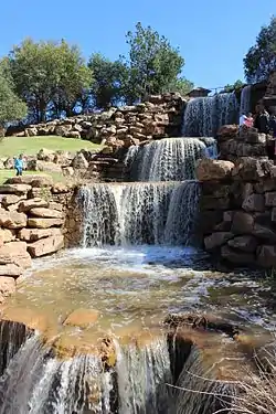 Man-made waterfall attraction in #Lucy Park