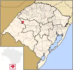 Location in Rio Grande do Sul state