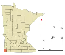 Location of Jasper, Minnesota