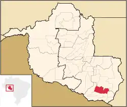 Location in Rondônia state