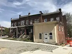 Rowhouses on the 3300 block of Park Heights Avenue in Park Circle, Baltimore