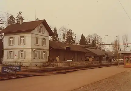 Station building in 1980