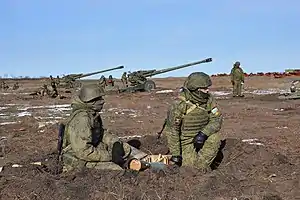 Soldiers of 150th Motor Rifle Division wearing 6B45 armor in 2018