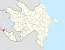 Map of Azerbaijan showing Sadarak District