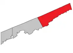 Location within Saint John County.map erroneously shows Saint John as part of Simonds Parish