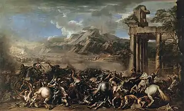 Heroic Battle (c. 1652–1664), oil on canvas, 214 x 351&nbsp;cm. Louvre