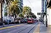 A trolley at Santa Fe Depot