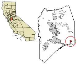 Location of Escalon in San Joaquin County, California