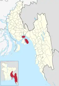 Location of Sandwip
