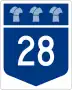 Highway 28 marker