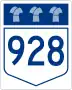 Highway 928 marker