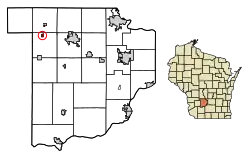 Location of Ironton in Sauk County, Wisconsin.