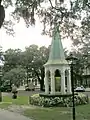 The Exchange's bell on display on East Bay Street in a copy of the building's cupola