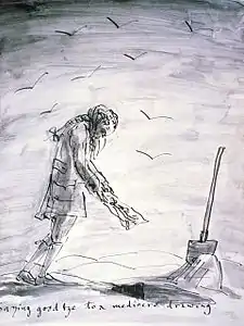 Saying Good bye to a mediocre drawing.Pen&nbsp;and&nbsp;Ink&nbsp;Wash