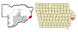 Location of LeClaire, Iowa