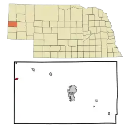 Location of Lyman, Nebraska