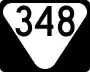 State Route 348 marker