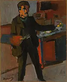 Self-portrait in studio, c. 1903, oil on canvas, 42.2 × 34.6&nbsp;cm, National Gallery of Australia
