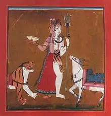 A rare example of a Shakta Ardhanarishvara, where the dominant right side is female