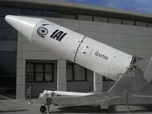 Third stage of a Shavit / Jericho 2 with IAI logo
