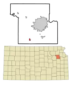 Location within Shawnee County and Kansas